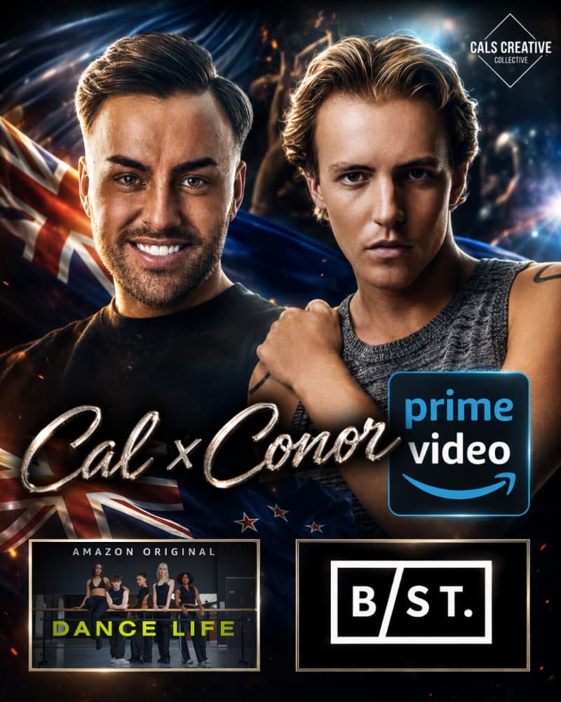 Cals Creative Collective 'Cal x Conor' brand cover for the Amazon Original Dance Life, with Prime Video and BST branding.